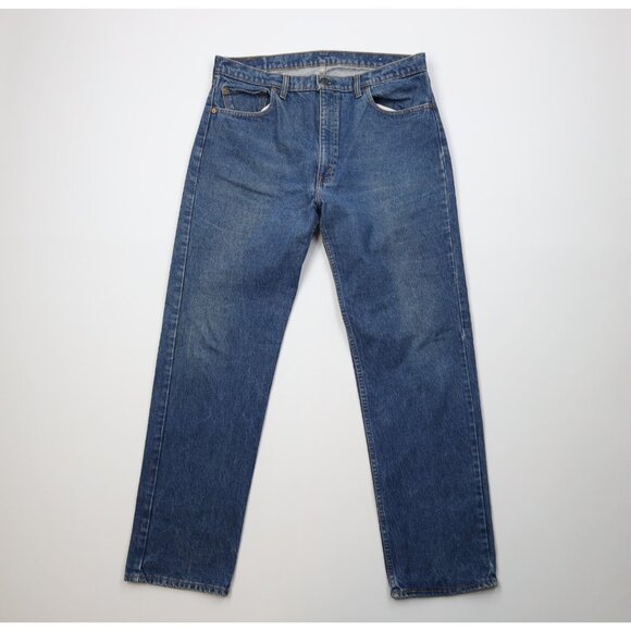 Levi's Other - Vtg 90s Levis 505xx Mens 36x32 Distressed Regular Straight Leg Jeans Blue USA